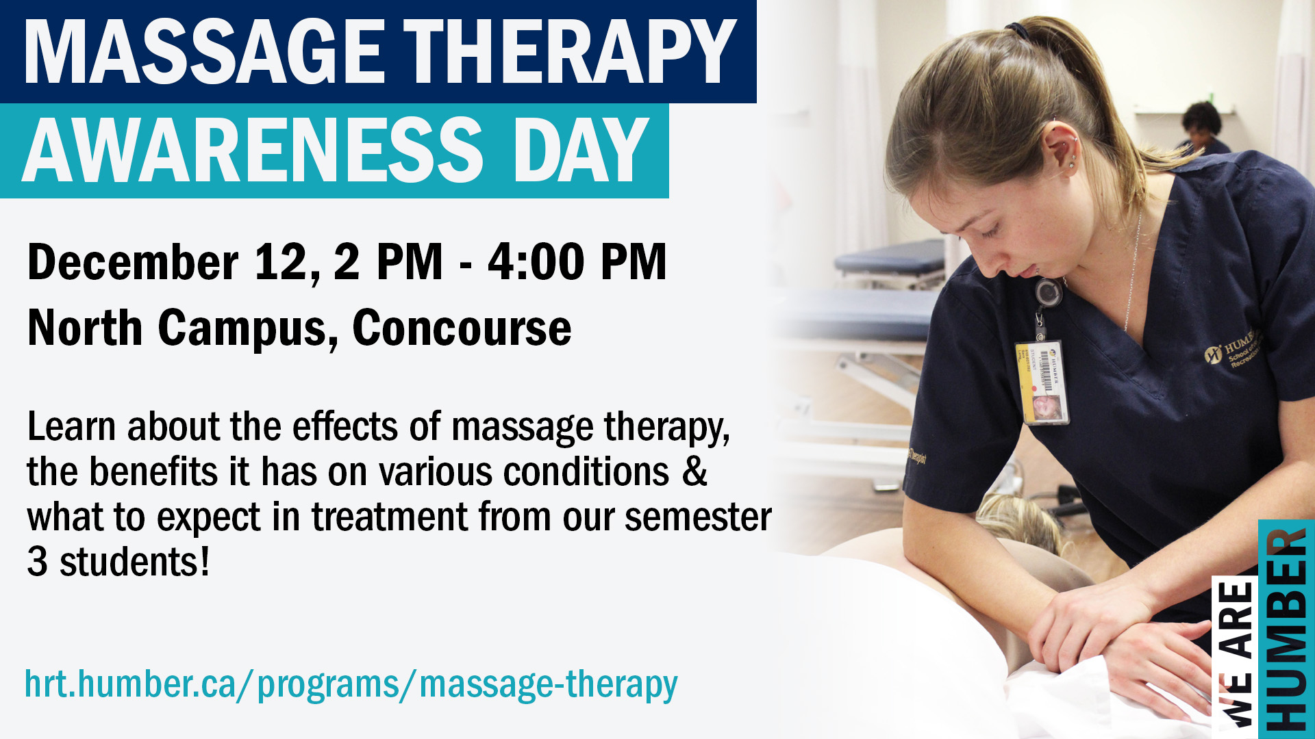 Massage Therapy Awareness Day Humber Communiqué 